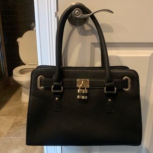 Black Purse with Gold Detail